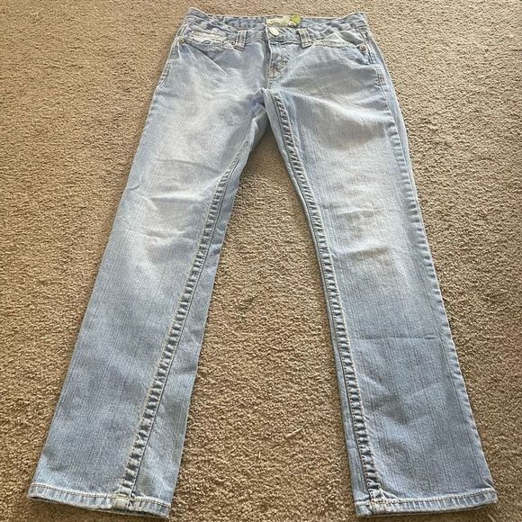 *VINTAGE* Aeropostale Low Rise Skinny Straight Leg Jeans Size 9/10 Short - Picture 2 of 6
